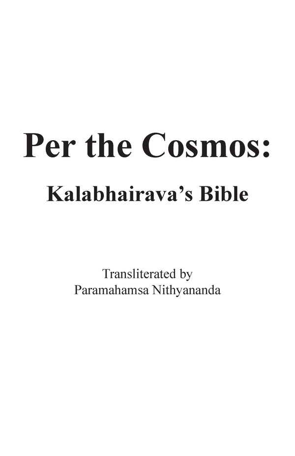 Per the Cosmos by Kalabhairava, Paperback | Indigo Chapters