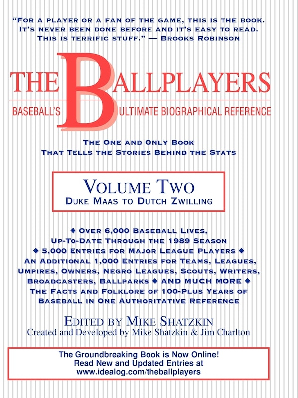 The Ballplayers: Duke Maas to Dutch Zwilling by Mike Shatzkin, Paperback | Indigo Chapters