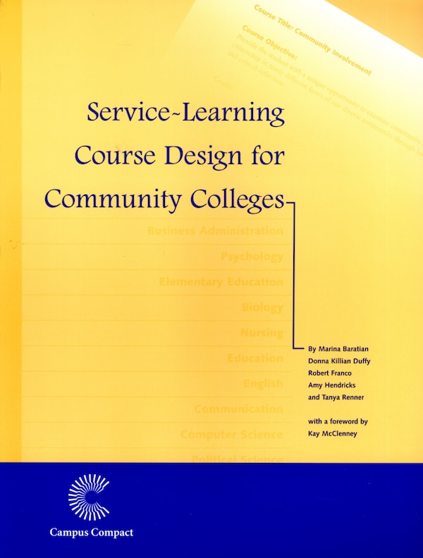 Service-Learning Course Design for Community Colleges by Marina Baratian, Paperback | Indigo Chapters