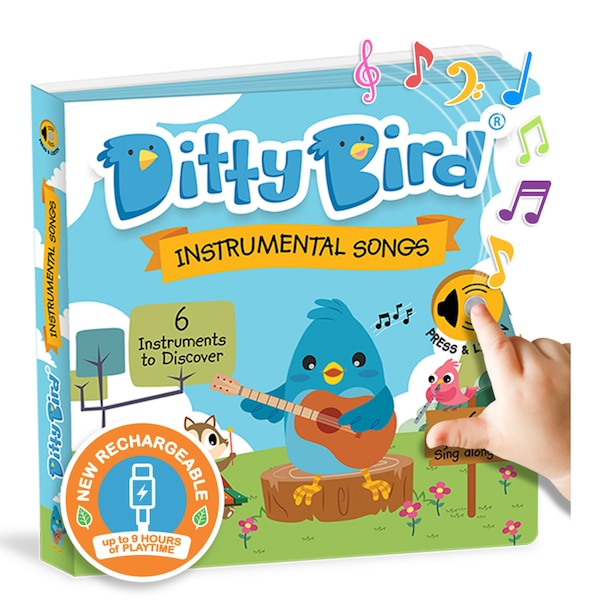 Ditty Bird | Musical Instruments | Interactive Musical Book for toddlers 1- 3 | Baby Sound Book | Sing-Along boardbook for babies, Picture Books