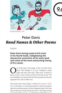 Band Names & Other Poems by Peter Davis, Paperback | Indigo Chapters