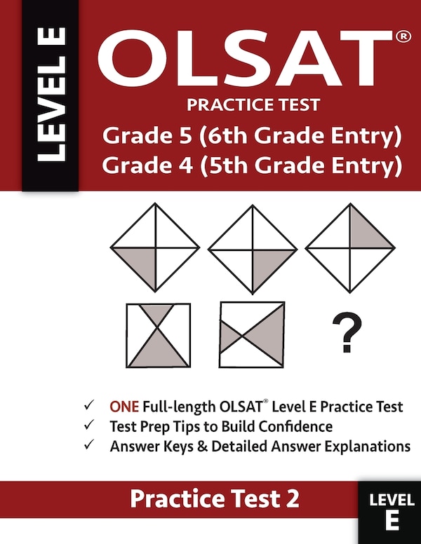 Olsat Practice Test Grade 5 (6th Grade Entry) & Grade 4 (5th Grade Entry)-Test by Gifted and Talented, Paperback | Indigo Chapters