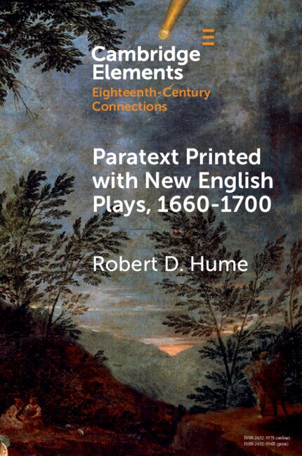 Paratext Printed with New English Plays 1660–1700 by Robert D. Hume, Paperback | Indigo Chapters