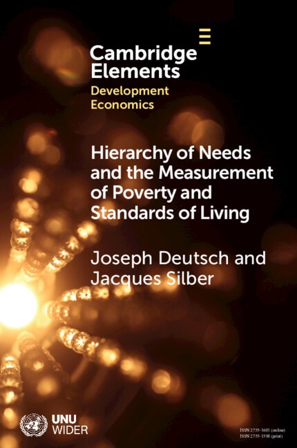 Hierarchy of Needs and the Measurement of Poverty and Standards of Living by Joseph Deutsch, Paperback | Indigo Chapters