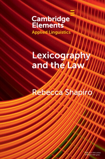 Lexicography and the Law by Rebecca Shapiro, Paperback | Indigo Chapters