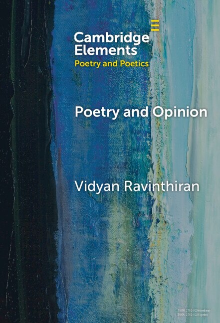 Poetry and Opinion by Vidyan Ravinthiran, Hardcover | Indigo Chapters