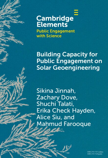 Building Capacity for Public Engagement on Solar Geoengineering by Sikina Jinnah, Hardcover | Indigo Chapters