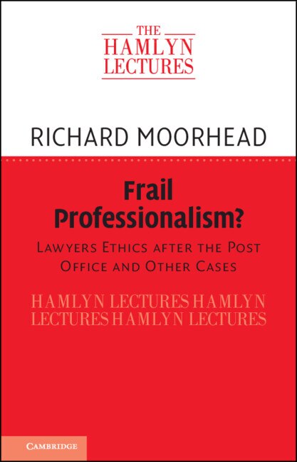Frail Professionalism? by Richard Moorhead, Paperback | Indigo Chapters
