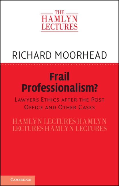 Frail Professionalism? by Richard Moorhead, Hardcover | Indigo Chapters