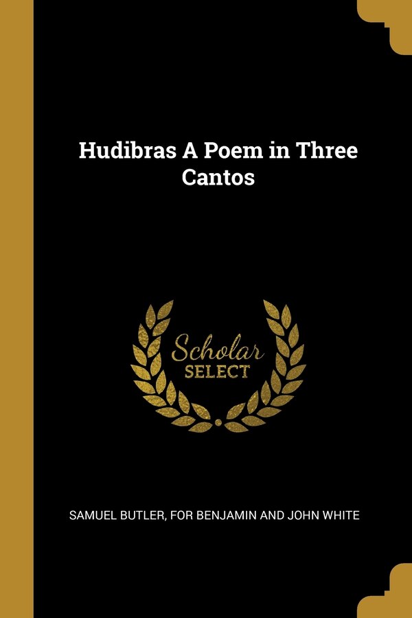 Hudibras A Poem in Three Cantos by Samuel Butler, Paperback | Indigo Chapters