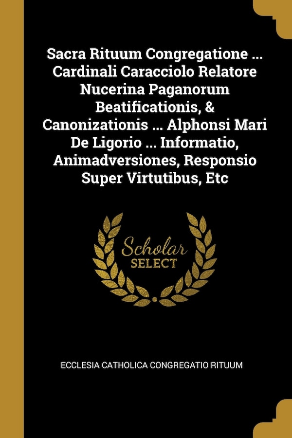 Sacra Rituum Congregatione by Ecclesia Catholica Congregatio Rituum, Paperback | Indigo Chapters