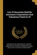 List Of Securities Held By Insurance Corporations And Valuations Fixed As Of by New New York (State) Insurance Dept, Paperback | Indigo Chapters