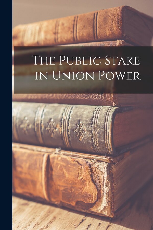 The Public Stake in Union Power by Anonymous, Paperback | Indigo Chapters