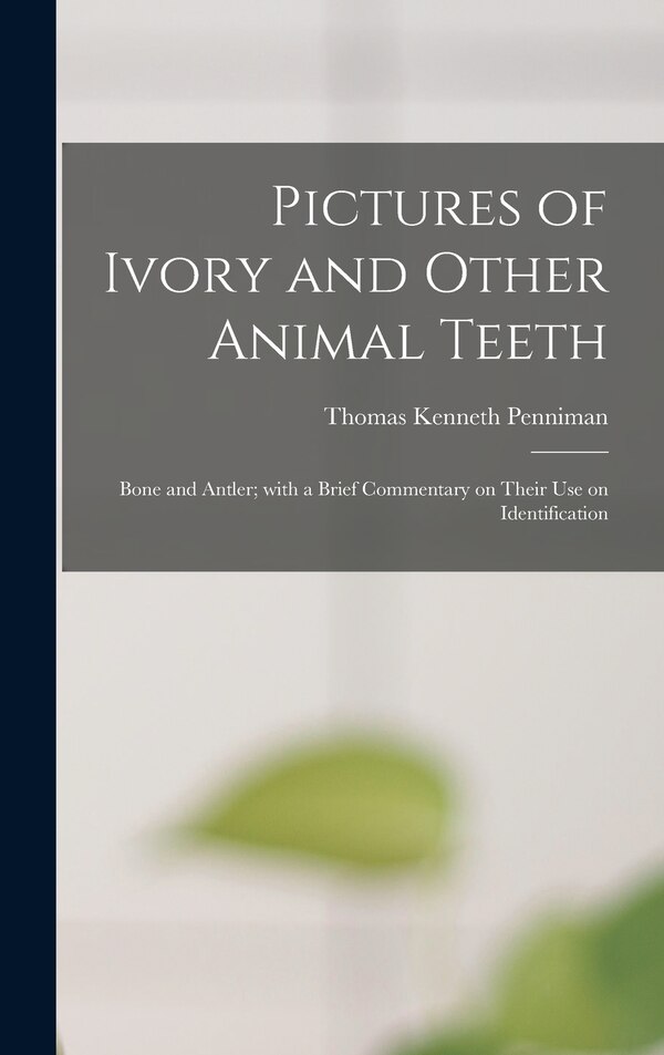 Pictures of Ivory and Other Animal Teeth by Thomas Kenneth 1895- Penniman, Hardcover | Indigo Chapters