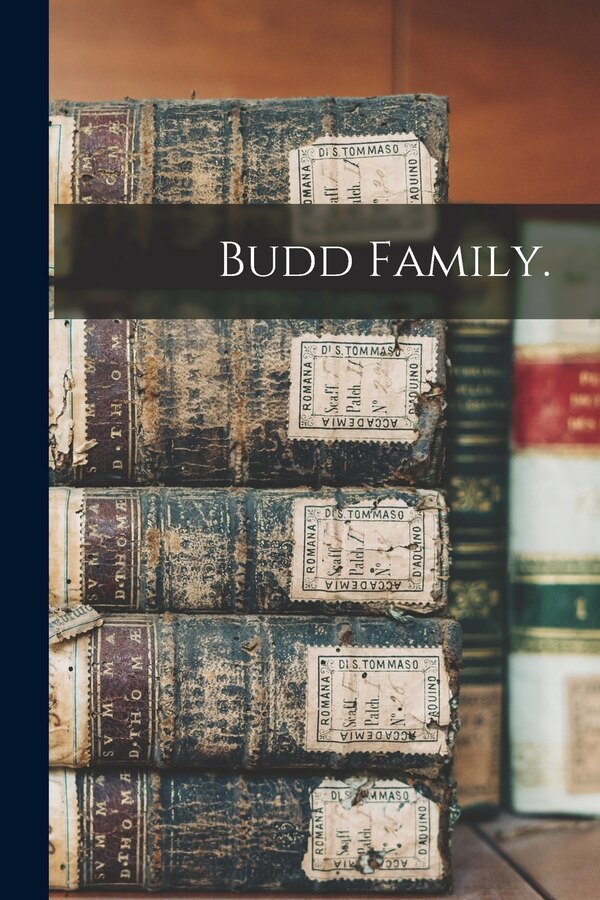 Budd Family by Anonymous, Paperback | Indigo Chapters