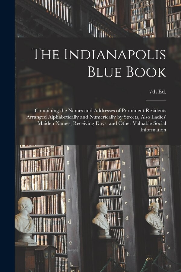 The Indianapolis Blue Book by Anonymous, Paperback | Indigo Chapters