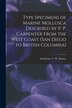 Type Specimens of Marine Mollusca Described by P. P. Carpenter From the West Coast (San Diego to British Columbia) | Indigo Chapters