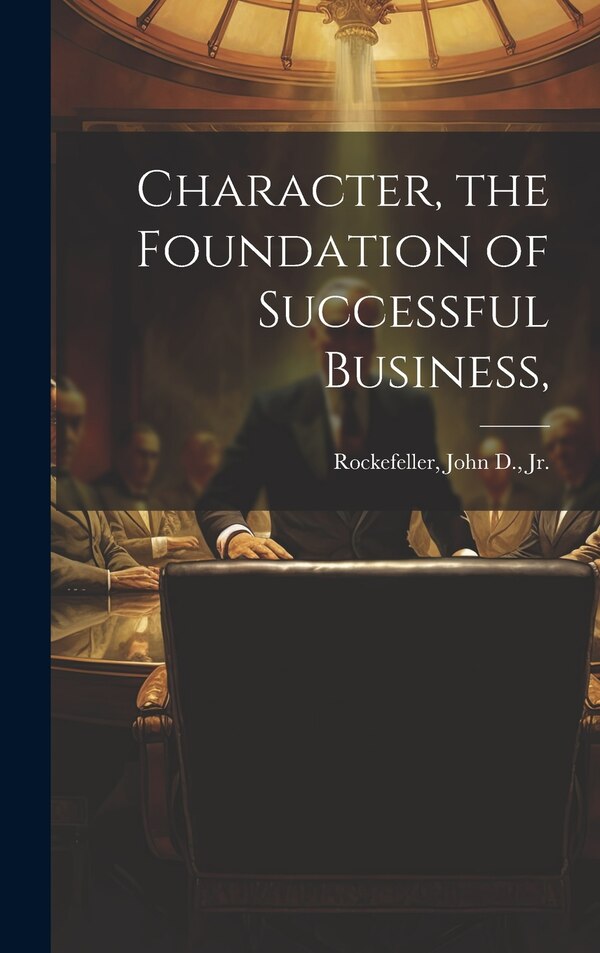 Character the Foundation of Successful Business by John D (John Davis Rockefeller, Hardcover | Indigo Chapters
