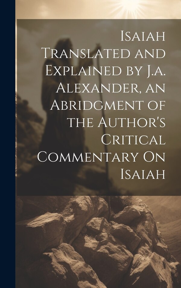 Isaiah Translated and Explained by J.a. Alexander an Abridgment of the Author's Critical Commentary On Isaiah by Anonymous, Hardcover