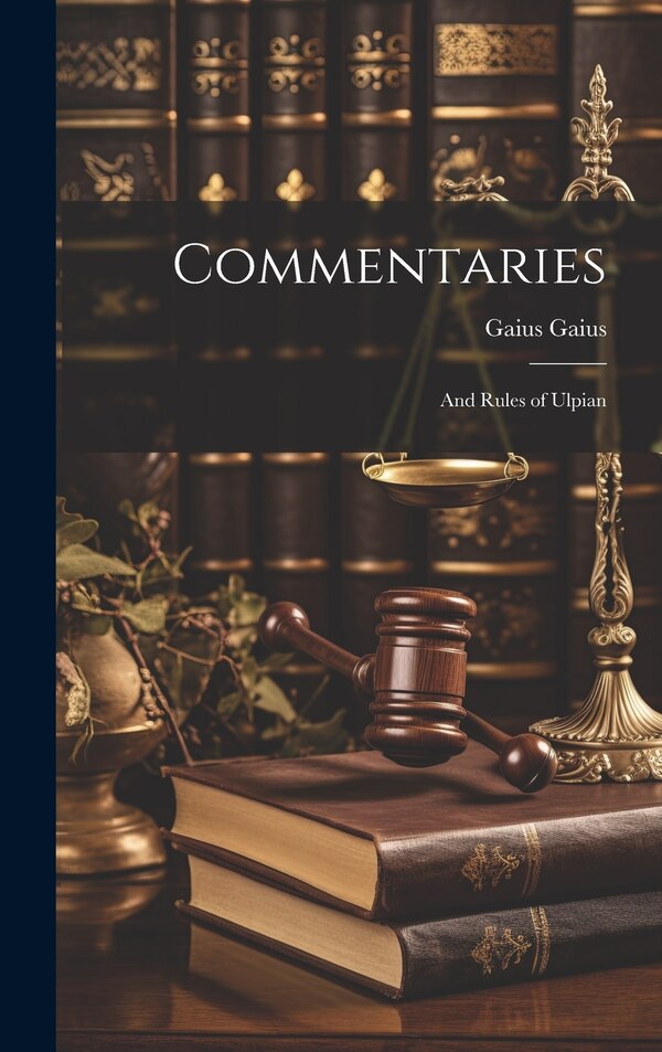 Commentaries; and Rules of Ulpian by Gaius Gaius, Hardcover | Indigo Chapters