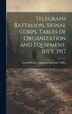 Telegraph Battalion Signal Corps. Tables of Organization and Equipment. July 1917 by Un States Adjutant-General's Office, Hardcover