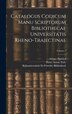 Catalogus Codicum Manu Scriptorum Bibliothecae Universitatis Rheno-Trajectinae; Volume 1 by Pieter Anton Tiele, Hardcover | Indigo Chapters