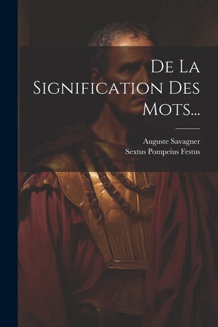De La Signification Des Mots. by Sextus Pompeius Festus, Paperback | Indigo Chapters