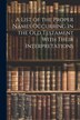 A List of the Proper Names Occurring in the Old Testament With Their Interpretations by Simonis, Paperback | Indigo Chapters