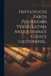 Heptateuchi Partis Posterioris Versio Latina Antiquissima E Codice Lugdunensi. by Anonymous, Paperback | Indigo Chapters