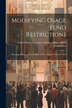 Modifying Osage Fund Restrictions by United States Congress House India, Paperback | Indigo Chapters