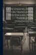 Latin Unseens Hints On Translation Into English With Papers Set In Examinations by John Edgar, Paperback | Indigo Chapters