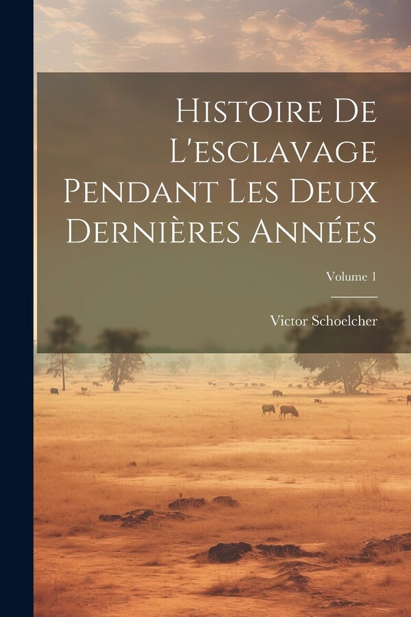 Histoire De L'esclavage Pendant Les Deux Dernières Années; Volume 1 by Victor Schoelcher, Paperback | Indigo Chapters