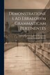 Demonstrationes Ad Ebraeorvm Grammaticam Pertinentes by Johann Christoph Decker
