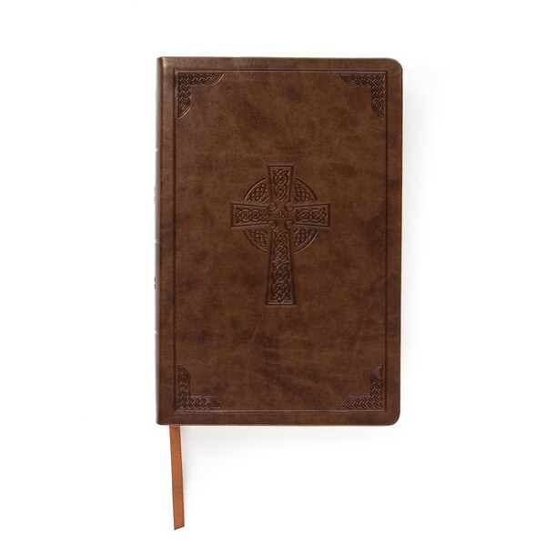 Csb Large Print Personal Size Reference Bible Brown Celtic Cross Leathertouch by CSB Bibles by CSB Bibles by Holman, Leather/Fine Binding