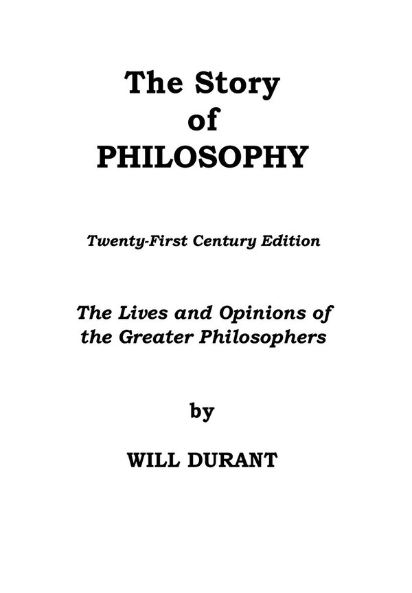 The Story of Philosophy by Will Durant, Hardcover | Indigo Chapters