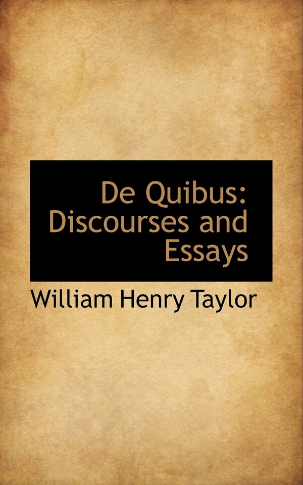 De Quibus by William Henry Taylor, Paperback | Indigo Chapters