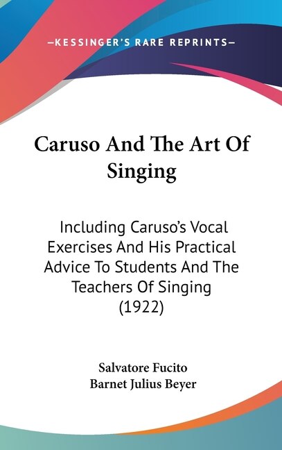 Caruso And The Art Of Singing by Salvatore Fucito, Hardcover | Indigo Chapters