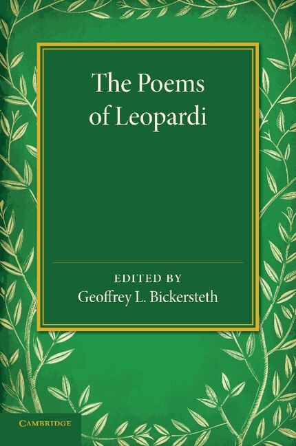 The Poems Of Leopardi by Giacomo Leopardi, Paperback | Indigo Chapters