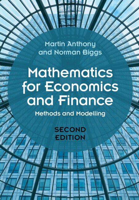 Mathematics for Economics and Finance by Martin Anthony, Paperback | Indigo Chapters