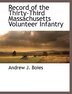 Record Of The Thirty-third Massachusetts Volunteer Infantry by Andrew J Boies, Paperback | Indigo Chapters