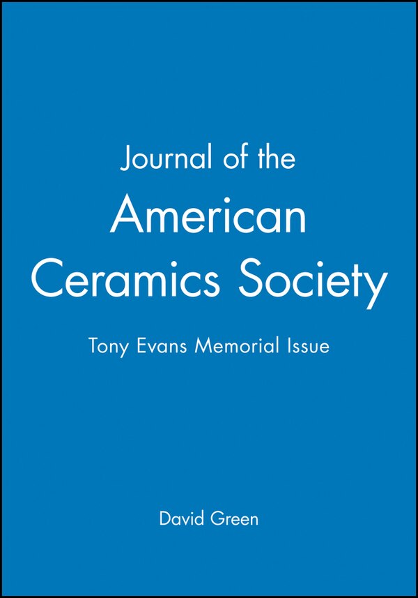 Journal of the American Ceramics Society by David Green, Paperback | Indigo Chapters