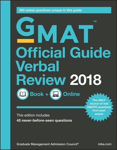 GMAT Official Guide 2018 Verbal Review: Book + Online by GMAC (Graduate Management Admission Council), Paperback | Indigo Chapters