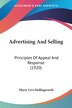 Advertising And Selling by Harry Levi Hollingworth, Paperback | Indigo Chapters