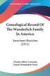 Genealogical Record Of The Wunderlich Family In America by Charles Albert Cornman, Paperback | Indigo Chapters