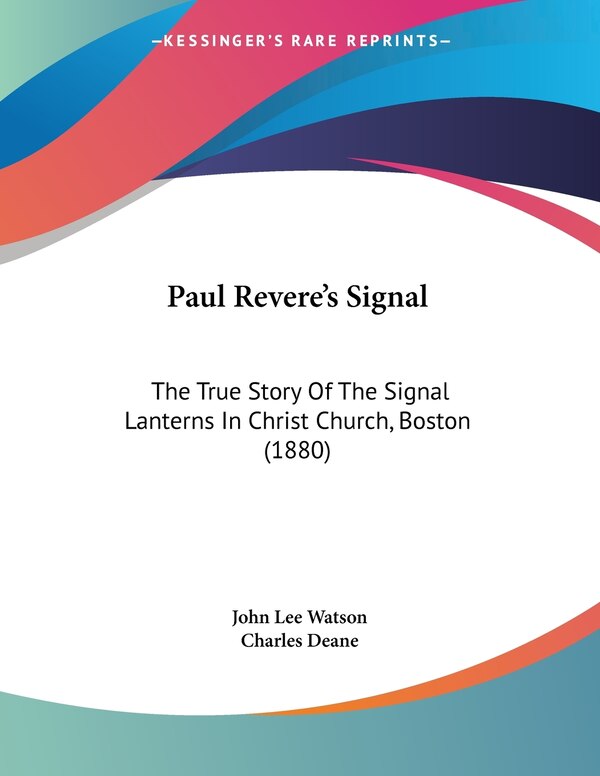 Paul Revere's Signal by John Lee Watson, Paperback | Indigo Chapters