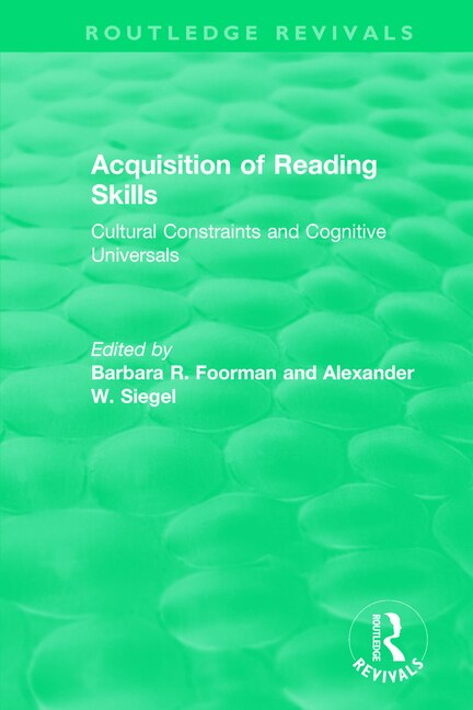 Acquisition Of Reading Skills (1986) by Barbara R. FOORMAN, Paperback | Indigo Chapters