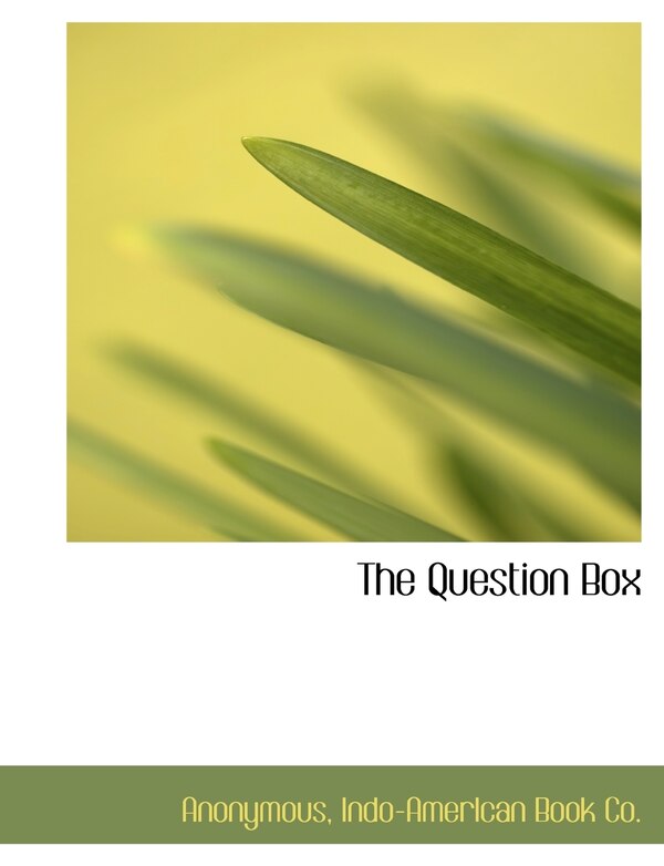 The Question Box by Anonymous, Paperback | Indigo Chapters