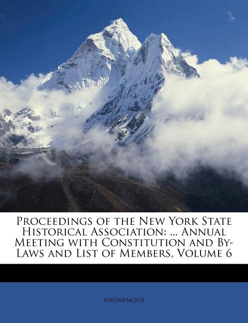 Proceedings of the New York State Historical Association by Anonymous, Paperback | Indigo Chapters