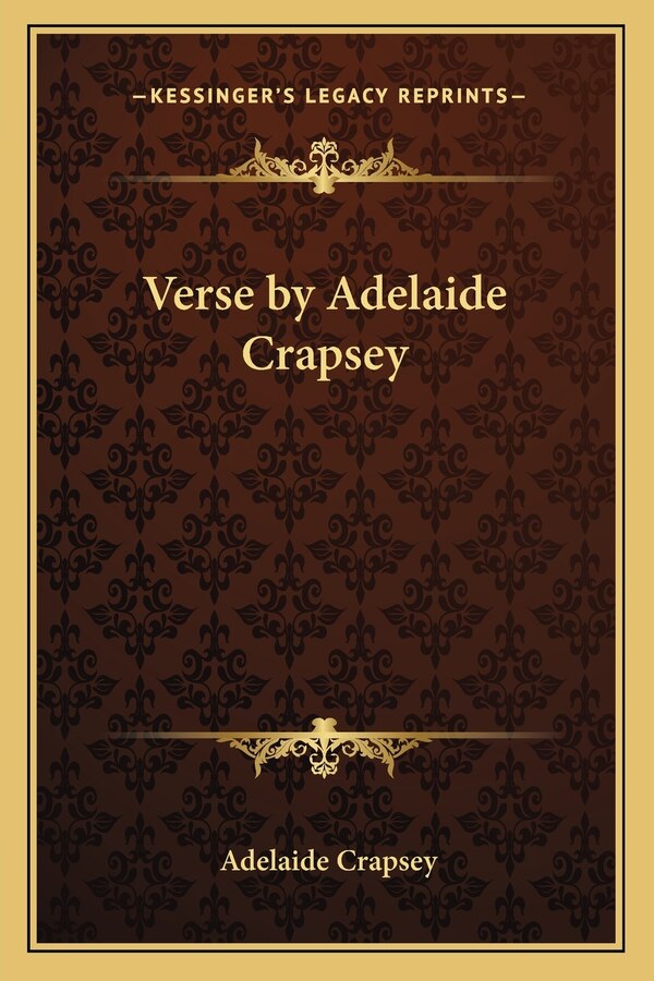 Verse by Adelaide Crapsey, Paperback | Indigo Chapters