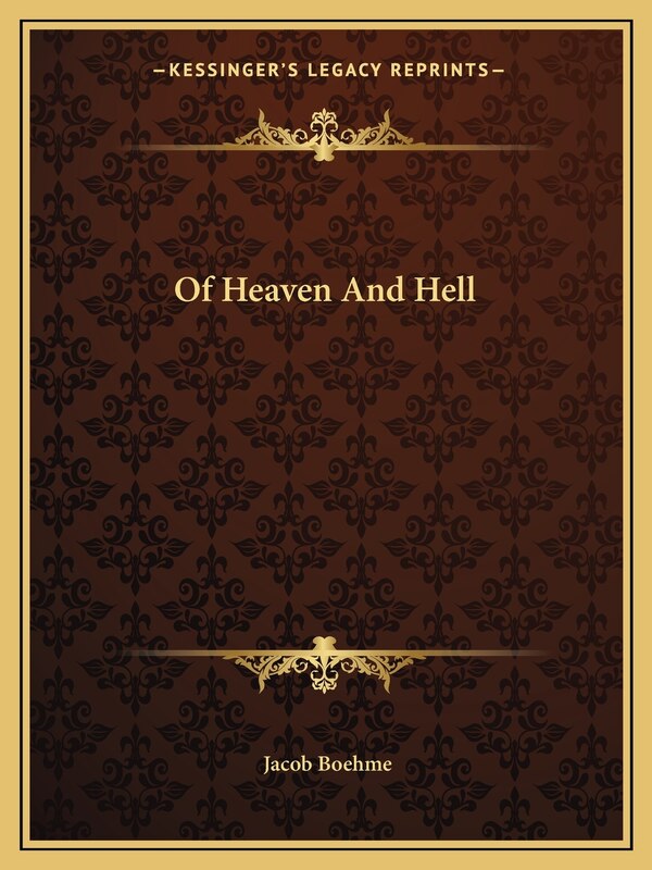 Of Heaven And Hell by Jacob Boehme, Paperback | Indigo Chapters